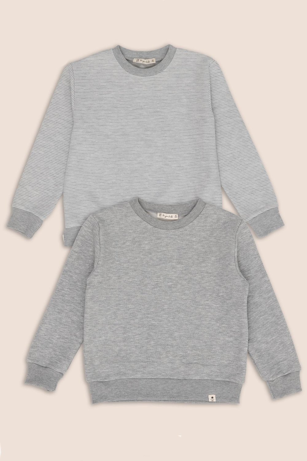 For You Kids 2'li Çizgili Düz Bisiklet Yaka Erkek Çocuk Sweatshirt For You Kids 2'li Çizgili Düz Bisiklet Yaka Erkek Çocuk Sweatshirt