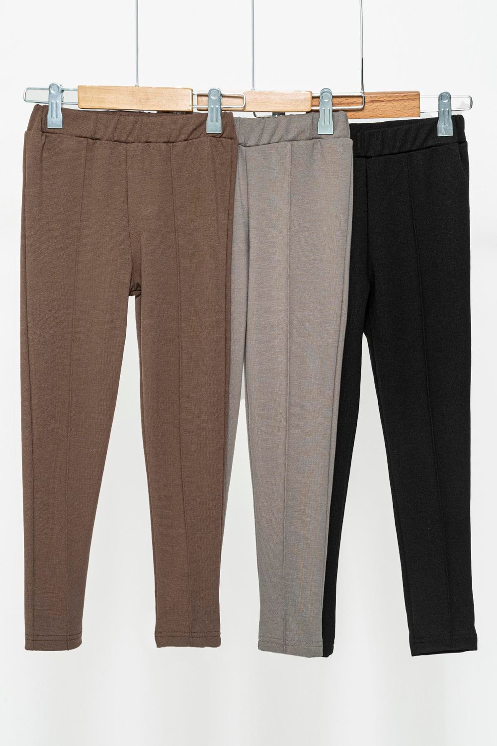 3'lü Çımalı Kahve Gri Siyah Likralı İnterlok Tayt  For You Kids 3'lü Çımalı Kahve Gri Siyah Likralı İnterlok Tayt 