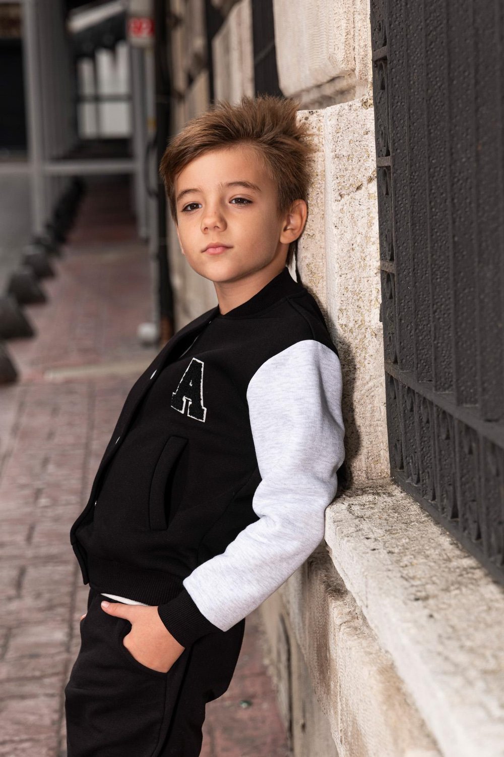 For You Kids A Nakışlı Siyah Bomber Kolej Ceket For You Kids A Nakışlı Siyah Bomber Kolej Ceket