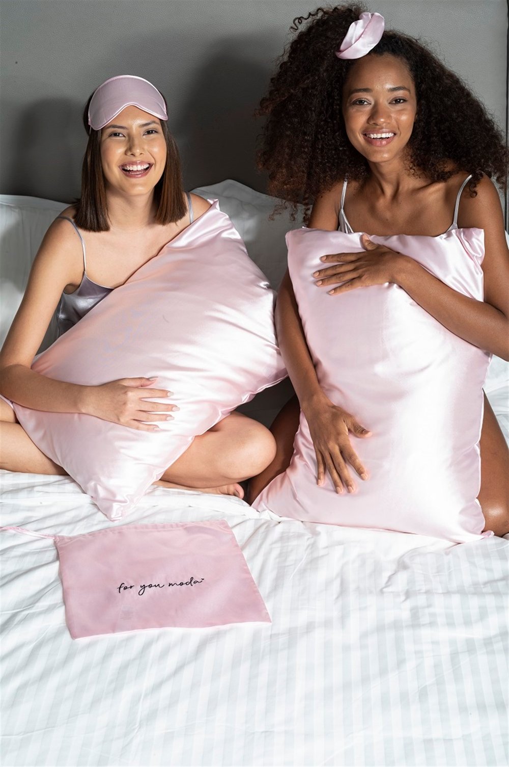  For You Moda For You Moda 5 li Uyku Gözlüklü Pembe Yastık Kılıfı Seti