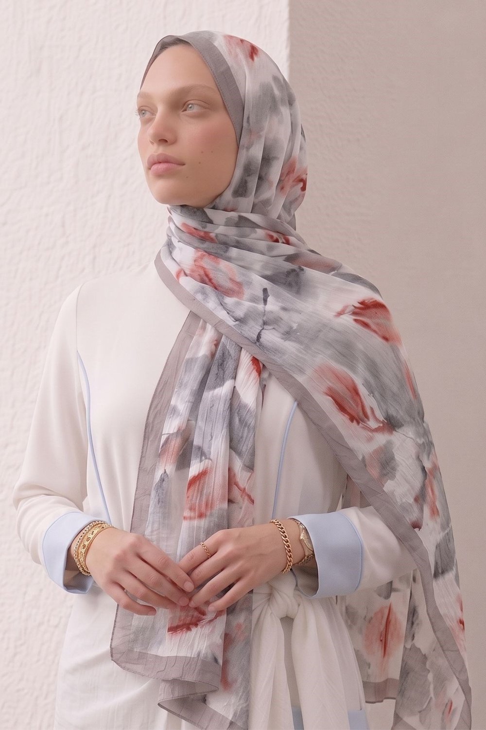 SERMODA , Tesettür Şal & Eşarp , Desenli Şal - Bambu Kraş Baskılı Şal 22