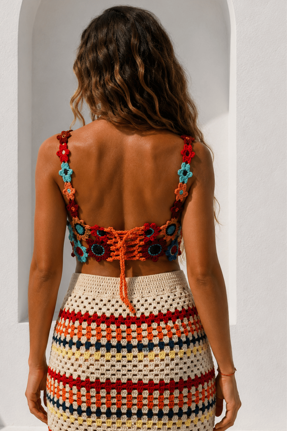 Brownie Örgü  Bikini Üstü Crop Top LM26604