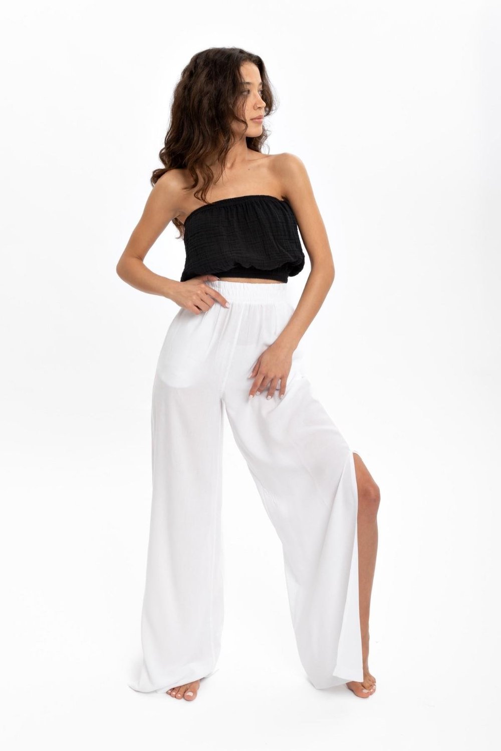 Husufi Slitside Pants HSFSS01_White