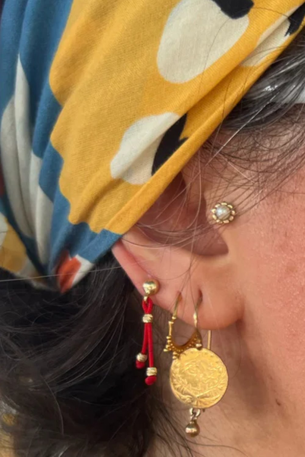 Kırmızı İp Küpe Kırmızı36