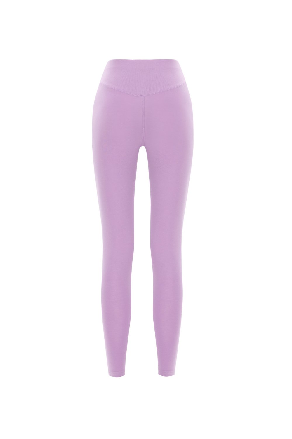Nui Yoga Diya - Lila Organik Pamuklu Yüksek Bel Uzun Tayt