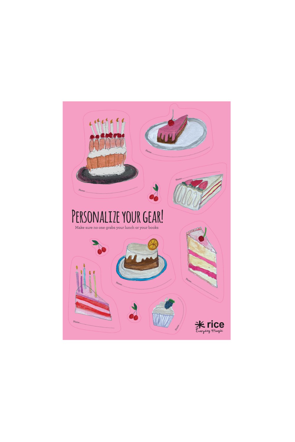 Rice Stickers - Pasta Temalı, STICK-LUNCHI