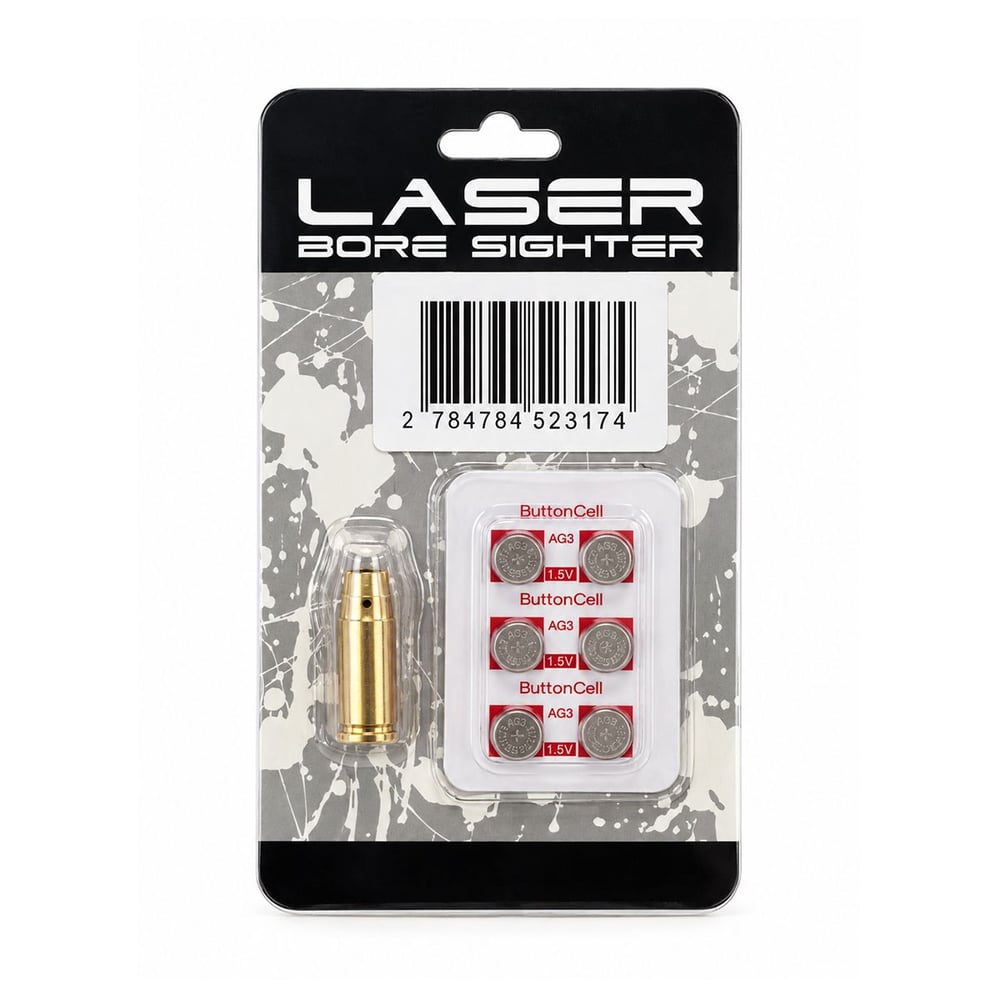 9mm Tabanca Sıfırlama Lazeri - 9x19 Kovan Tipi Laser Bore Sighter