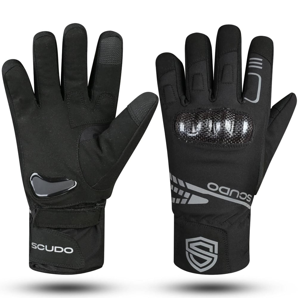 Scudo Parma WP Carbon 1 Waterproof Uzun Parmak Kışlık Motosiklet Eldiveni - CE EN 13594:2015 Sertifikalı