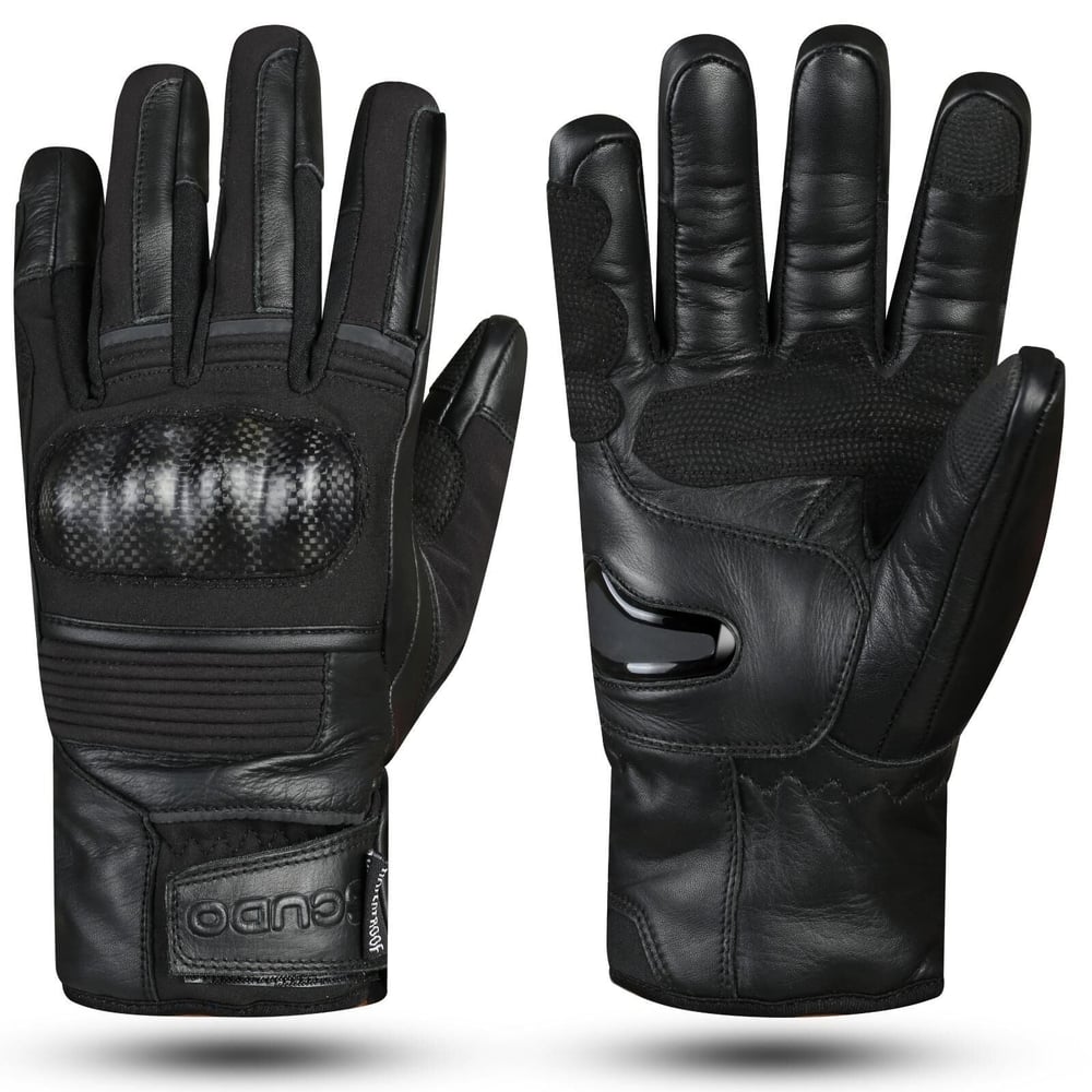Scudo Parma WP Carbon 3 Waterproof Uzun Parmak Kışlık Motosiklet Eldiveni - CE EN 13594:2015 Sertifikalı