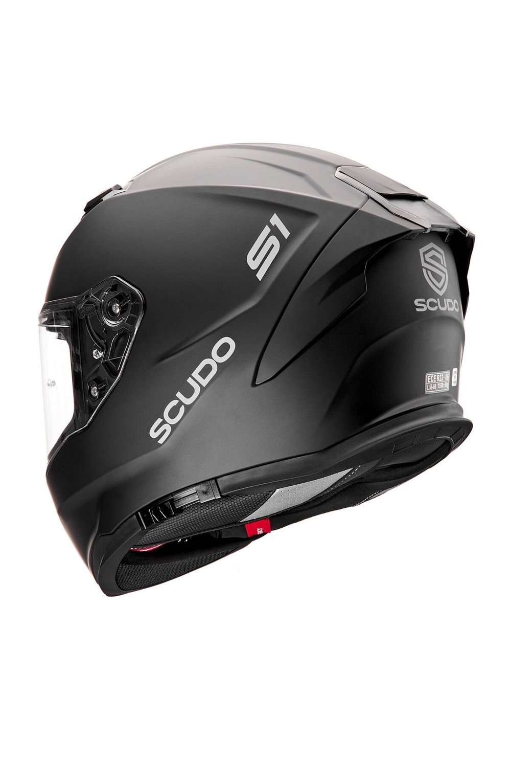 Scudo S1 Full Face Kapalı Güneş Vizörlü Motosiklet Kaskı Ece 22.06 Sertifikalı Mat Siyah