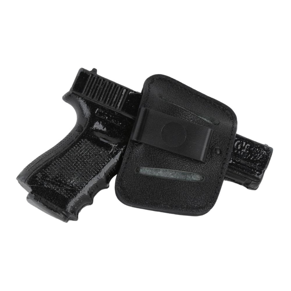 Airsoft Silah Kılıfı Universal Tüm Tabancalar İçin İç Ve Dış Taşıma Sağ-Sol Deri Maşalı Siyah