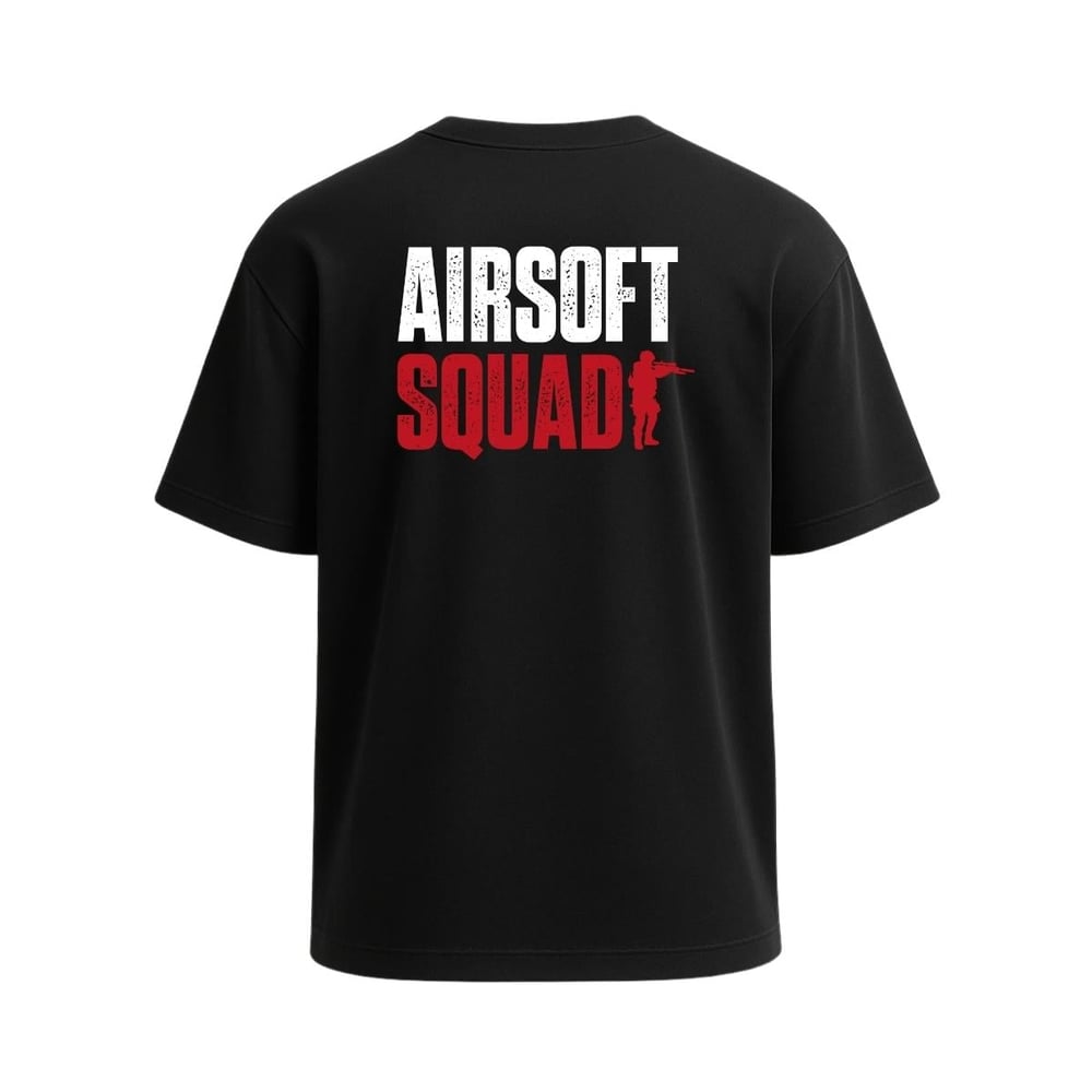 Airsoft Squad Baskılı Tişört Siyah