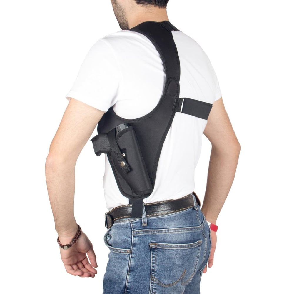 Airsoft Tabanca Kılıfı Universal Tüm Tabancalar İçin Koltukaltı Kumaş Siyah