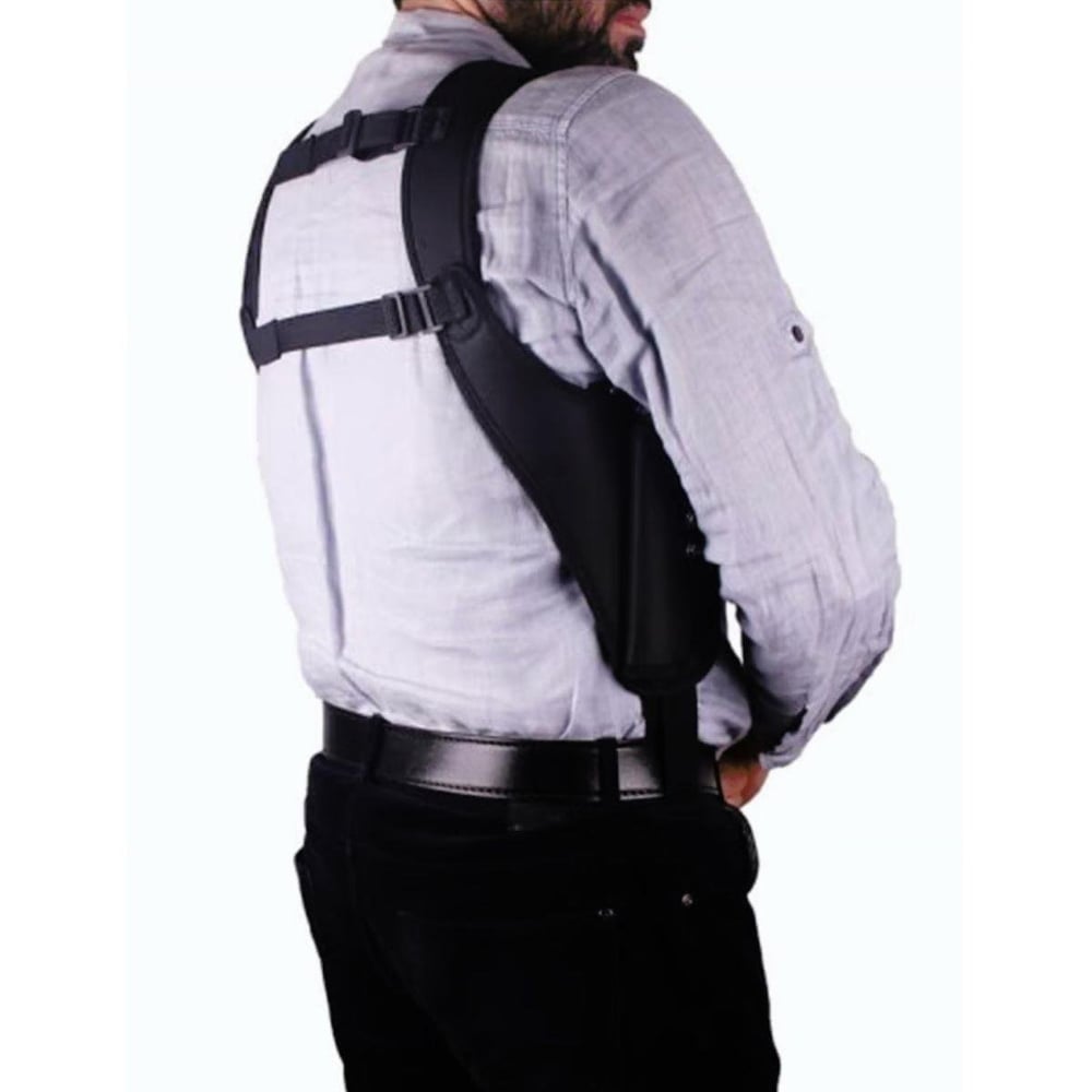 Airsoft Tabanca Kılıfı Universal Tüm Tabancalar İçin Çift Silah Koltukaltı Kumaş Siyah