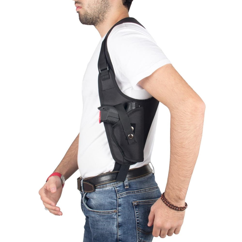 Airsoft Tabanca Kılıfı Universal Tüm Tabancalar İçin Koltukaltı Kumaş Siyah