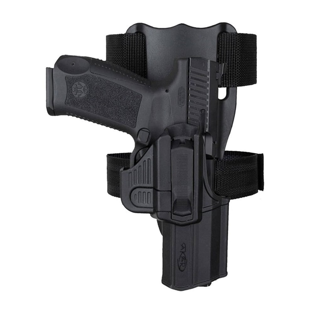 Akar Polimer Glock Alçak Taşıma Bel Bacak Tabanca Kılıfı - Siyah