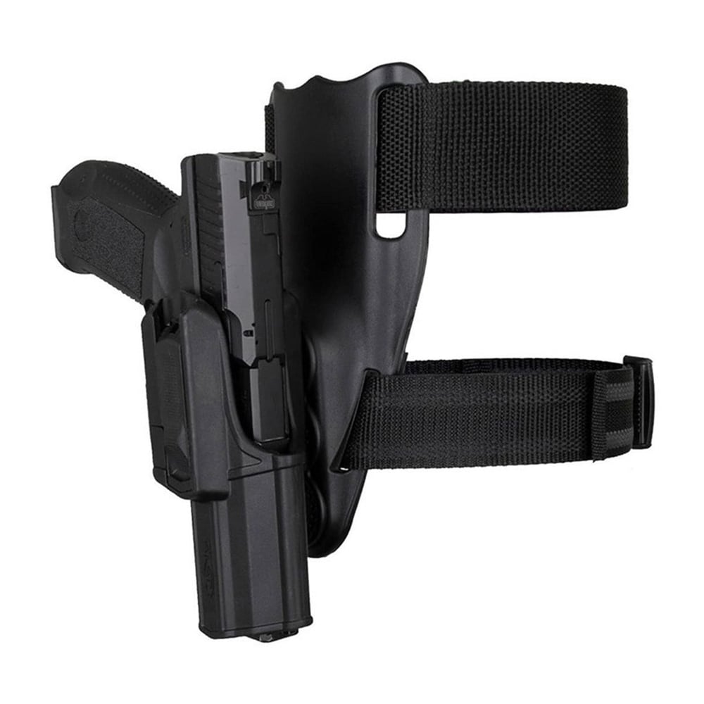 Akar Polimer Glock Alçak Taşıma Bel Bacak Tabanca Kılıfı - Siyah