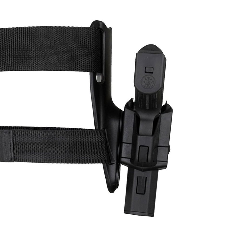 Akar Polimer Glock Alçak Taşıma Bel Bacak Tabanca Kılıfı - Siyah