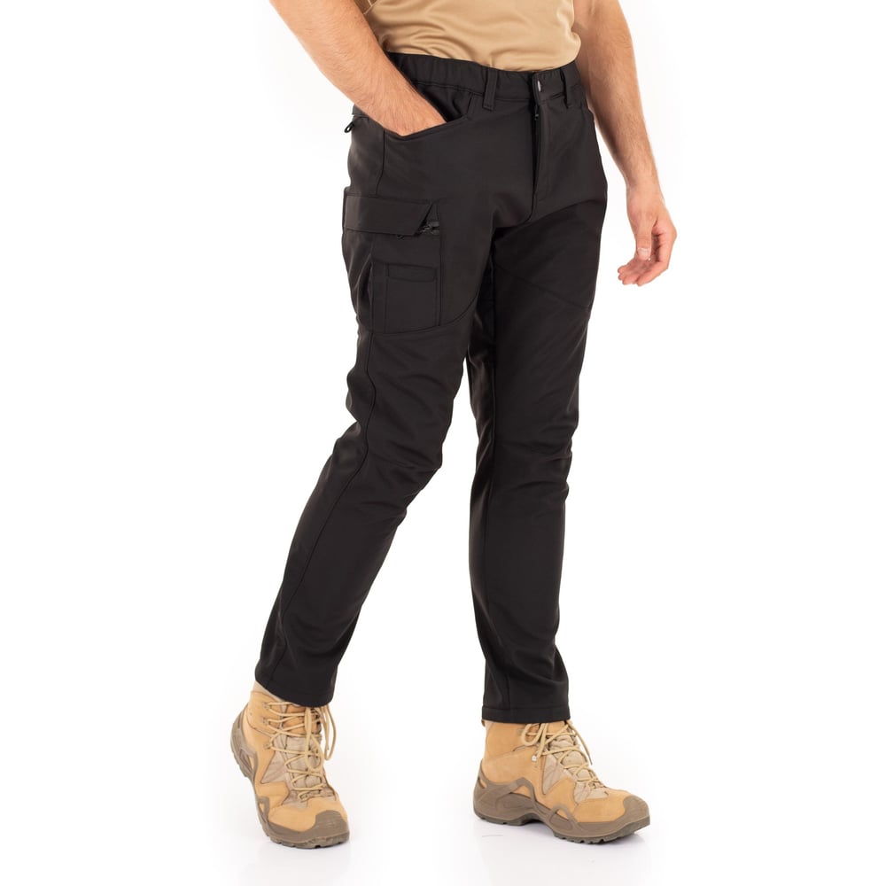 Alpha Softshell Taktik Pantolon İçi Polarlı Çok Cepli Siyah
