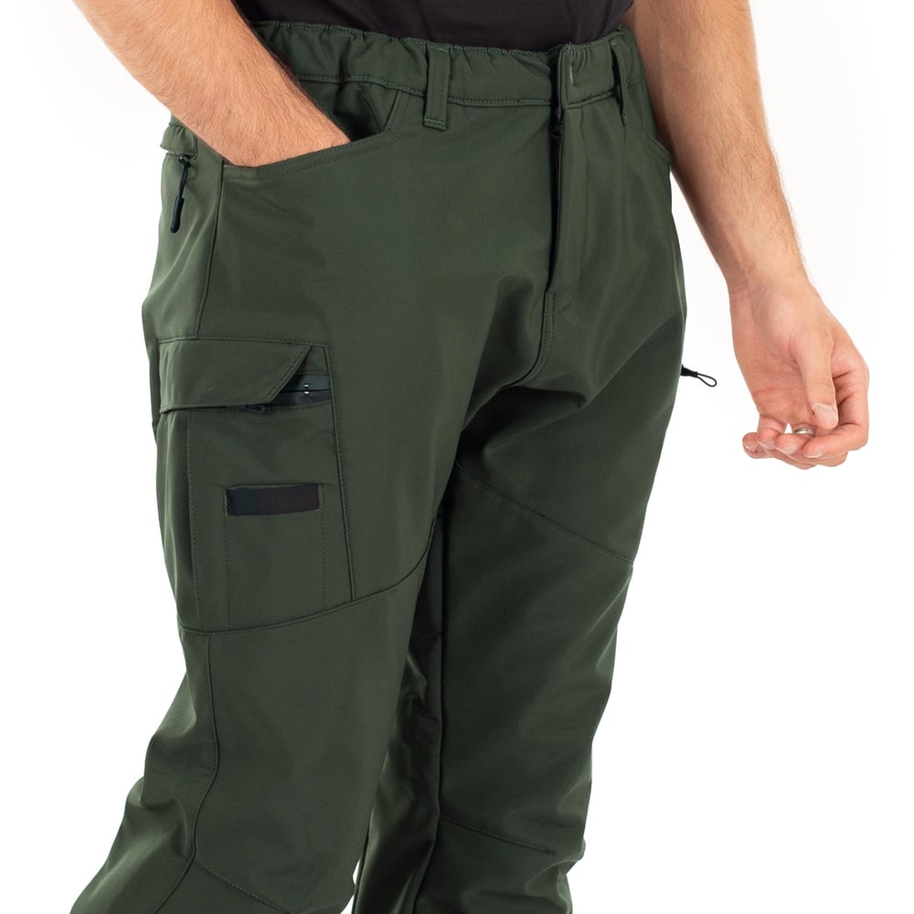 Alpha Softshell Taktik Pantolon İçi Polarlı Çok Cepli Haki