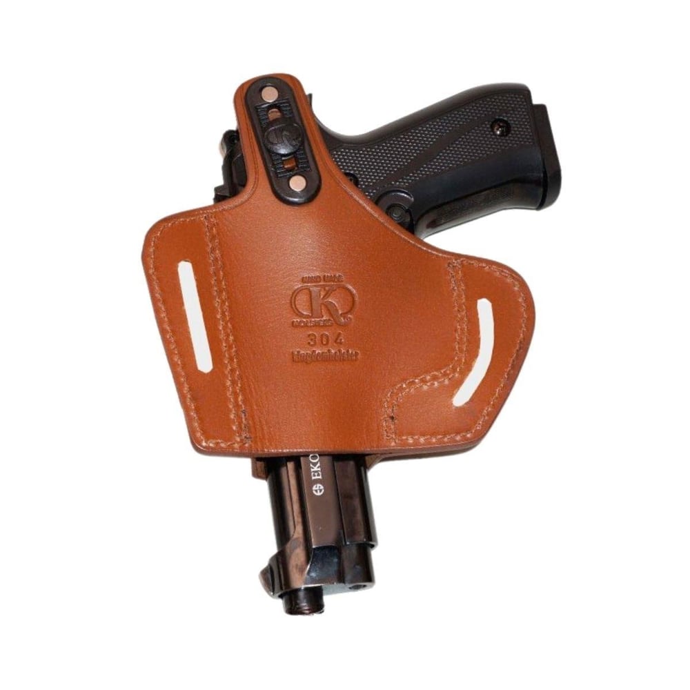 Beretta F92 Deri Tabanca Kılıfı Taba Baskılı Açık