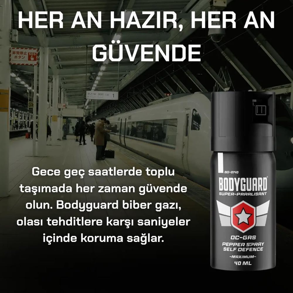 Bodyguard Biber Gazı 40ml 3 Adet Orijinal