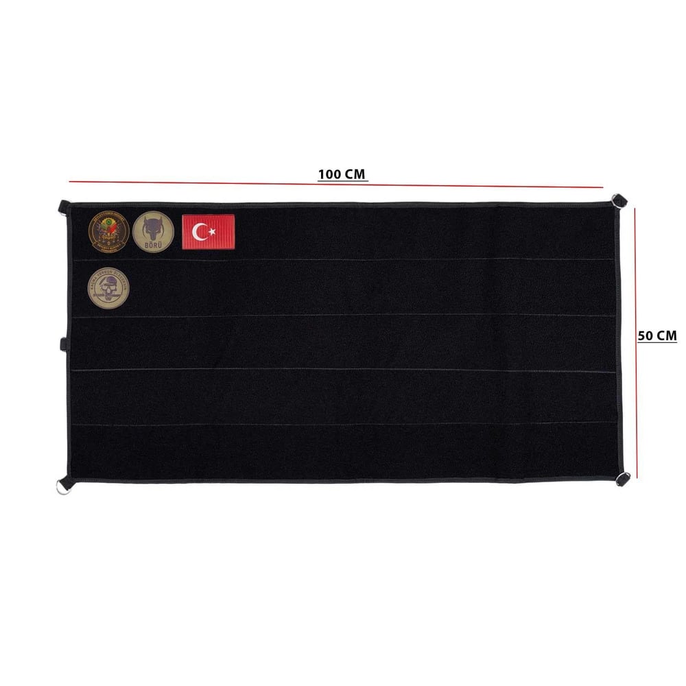 Cırtlı Patch Duvarı- Siyah