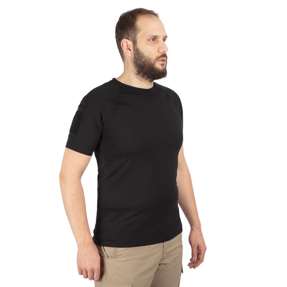 Combat Tactical Bisiklet Yaka Kısa Kollu Taktik Tişört Siyah 801 Pike