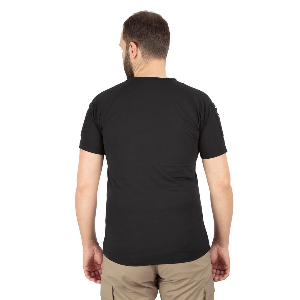 Combat Tactical Bisiklet Yaka Kısa Kollu Taktik Tişört Siyah 801 Pike