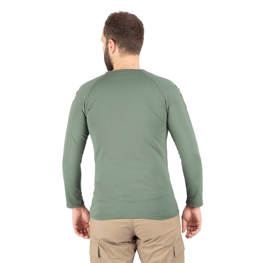 Combat Tactical Bisiklet Yaka Uzun Kollu Taktik Tişört Haki 801 Pike