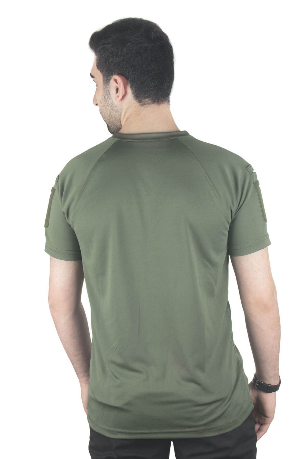 Bisiklet Yaka Taktik Tişört Kısa Kollu Haki