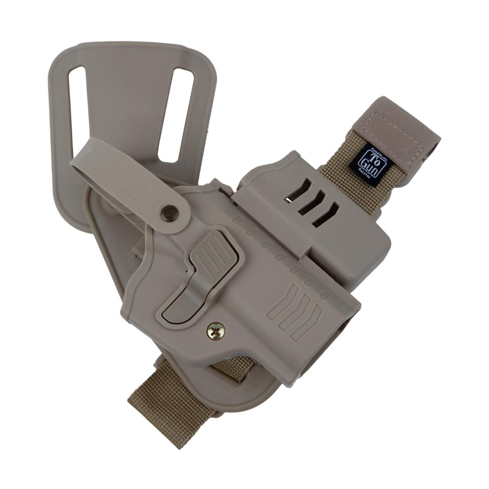 To Gun Holster Sarsılmaz K2 (9mm) Alçak Taşıma Tabanca Kılıfı Seviye 2 Önü Şarjörlüklü Çöl Rengi