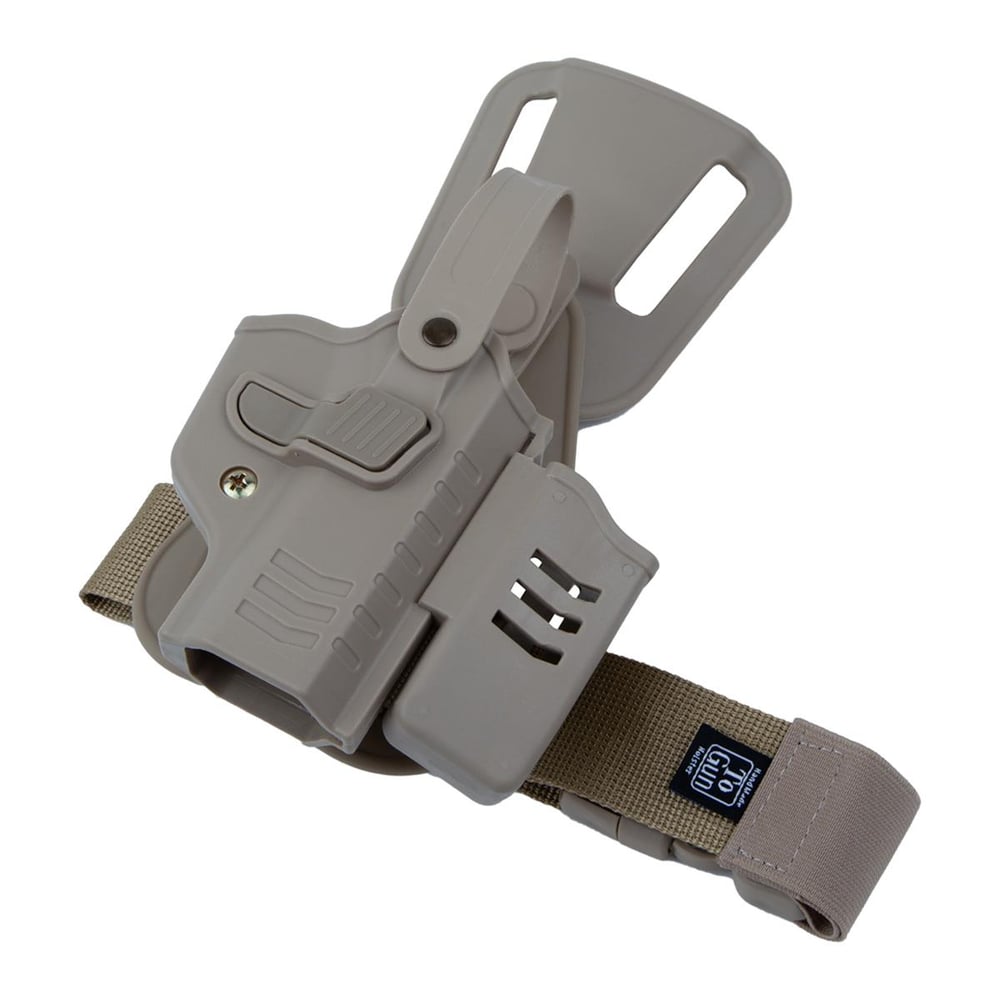 To Gun Holster Sarsılmaz K2 (9mm) Alçak Taşıma Tabanca Kılıfı Seviye 2 Önü Şarjörlüklü Çöl Rengi