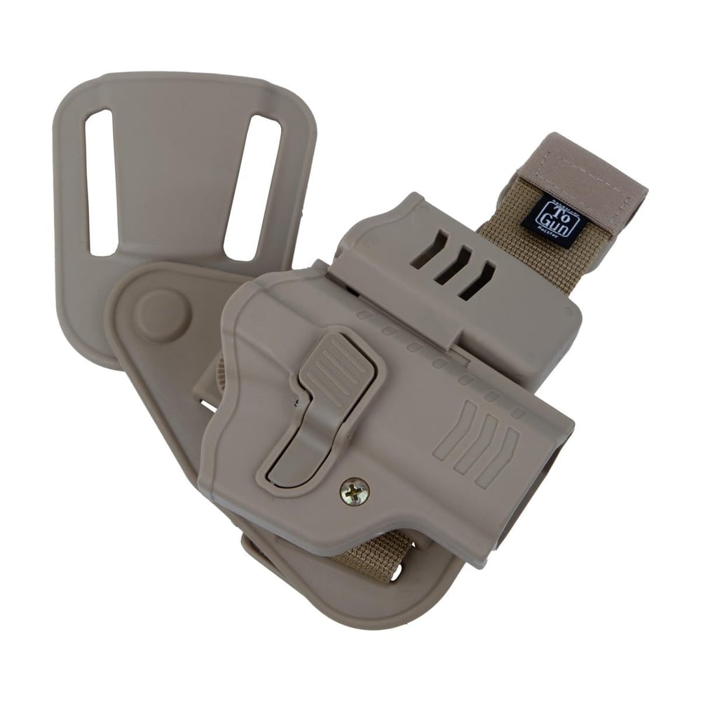 To Gun Holster Tisaş Zig 14 Alçak Taşıma Tabanca Kılıfı Önü Şarjörlüklü Çöl Rengi