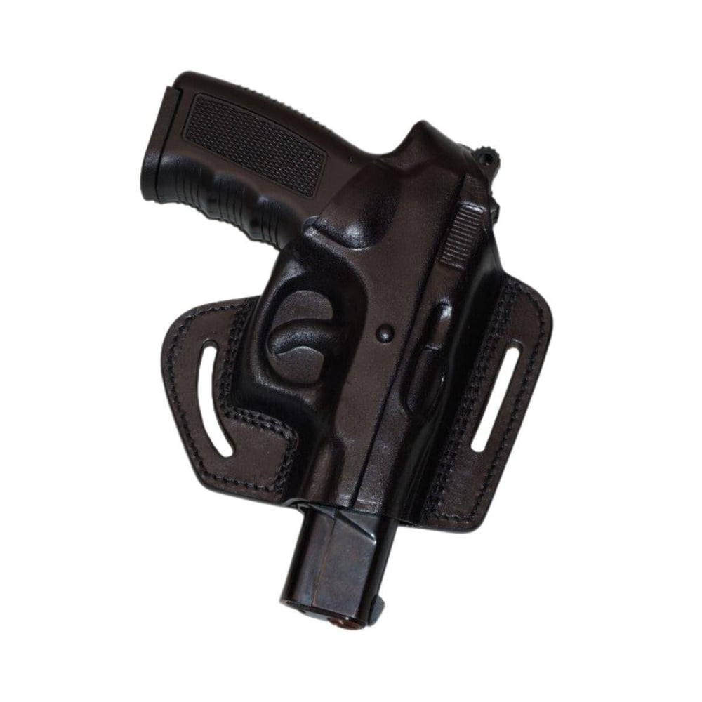 Cz 75 Deri Tabanca Kılıfı Siyah Baskılı Açık