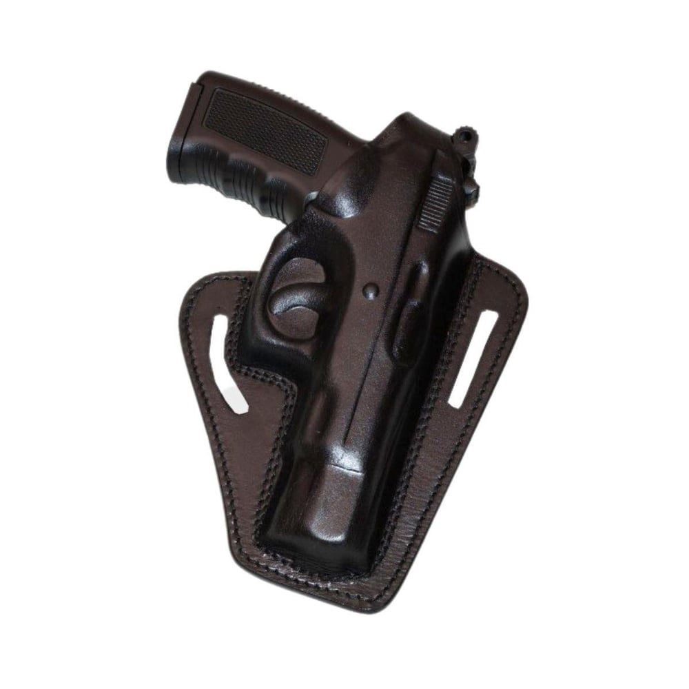 Cz 75 Deri Tabanca Kılıfı Siyah Baskılı Kapalı