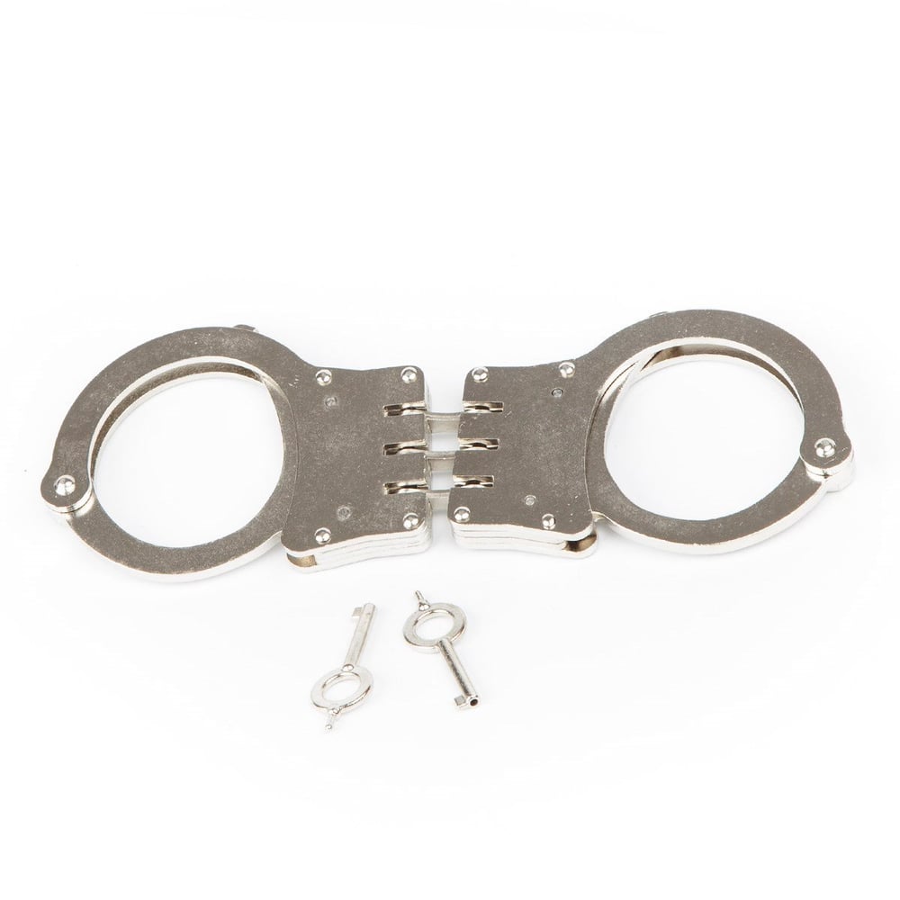 EGM Metal Menteşeli Polis Kelepçesi Krom