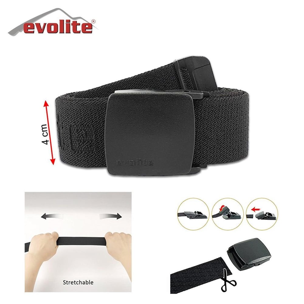 Evolite Outdoor Stretch Kemer 4cm Siyah