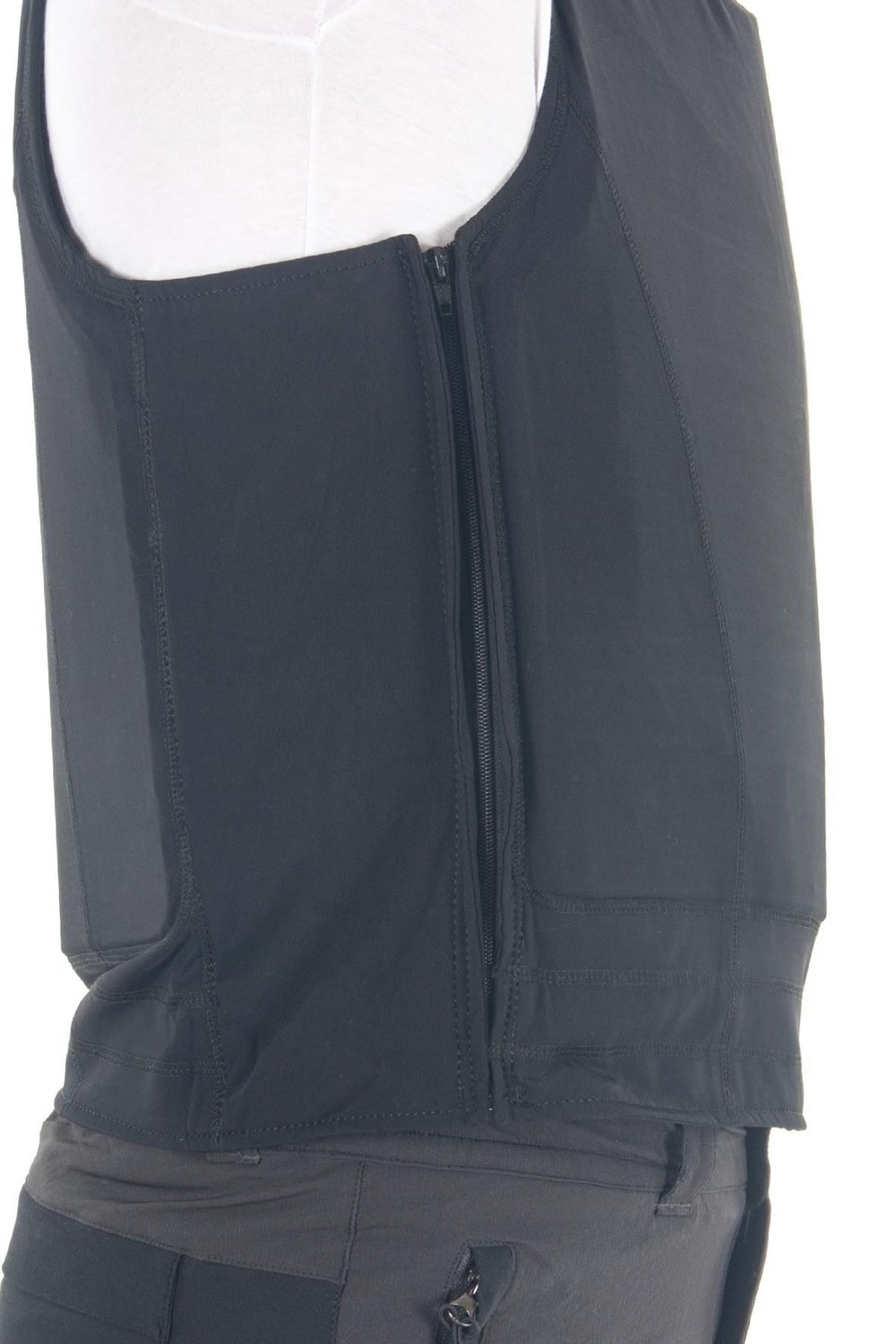 Gizli Çelik Yelek Tam Boy-Kalın Askılı Seviye 3A Siyah