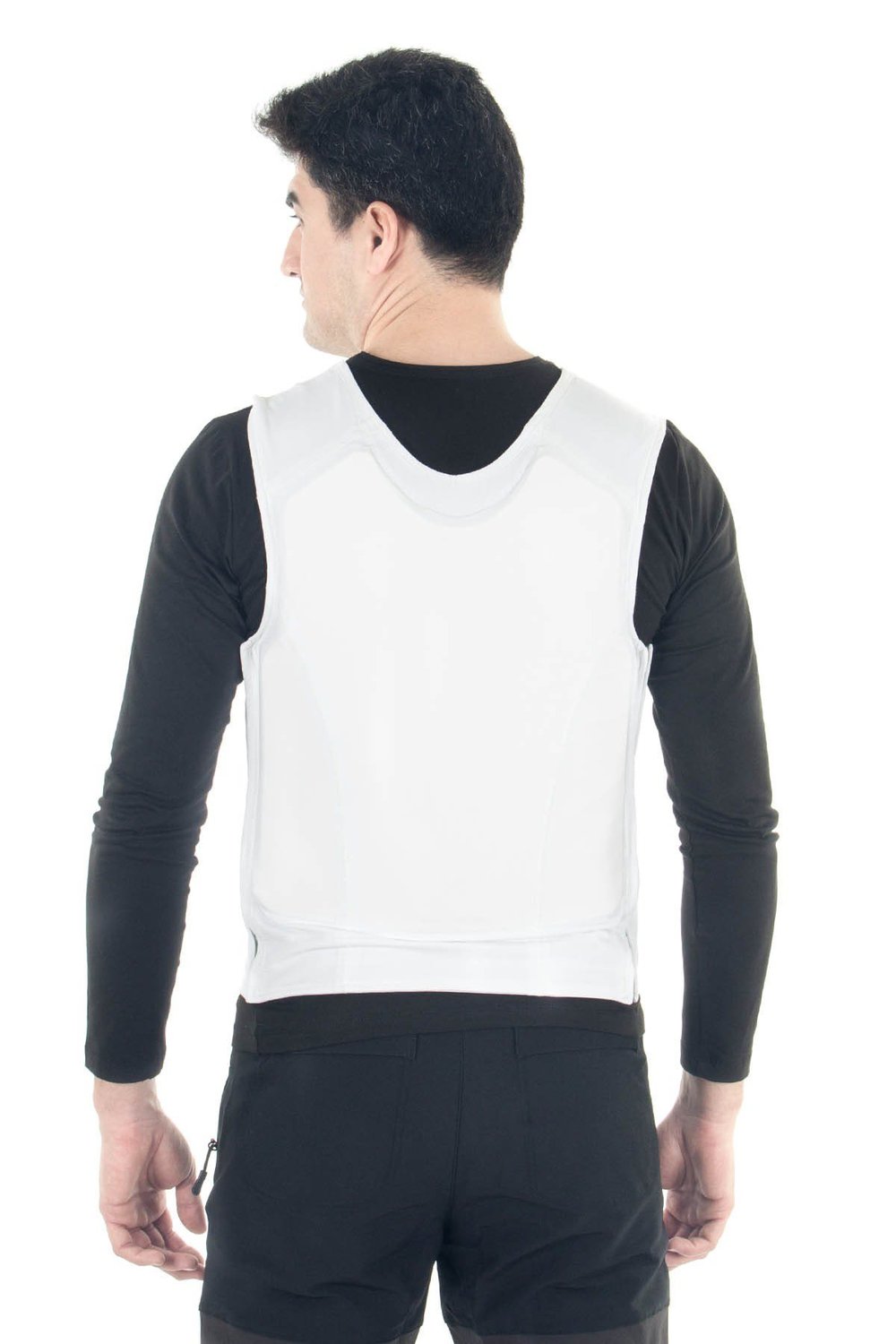 Gizli Çelik Yelek Tam Boy-Kalın Askılı Seviye 3A Beyaz