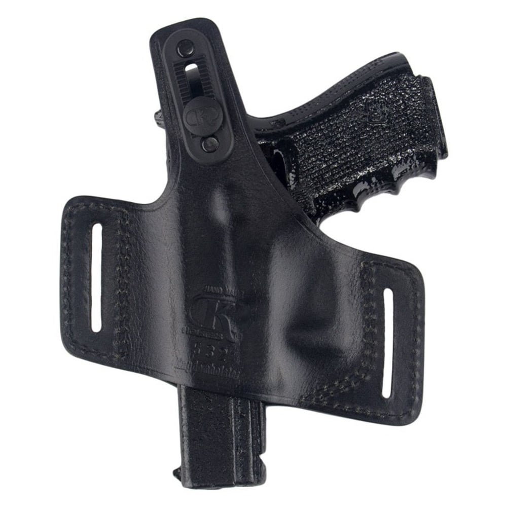 Glock Deri Tabanca Kılıfı Yarım Kelebek Siyah