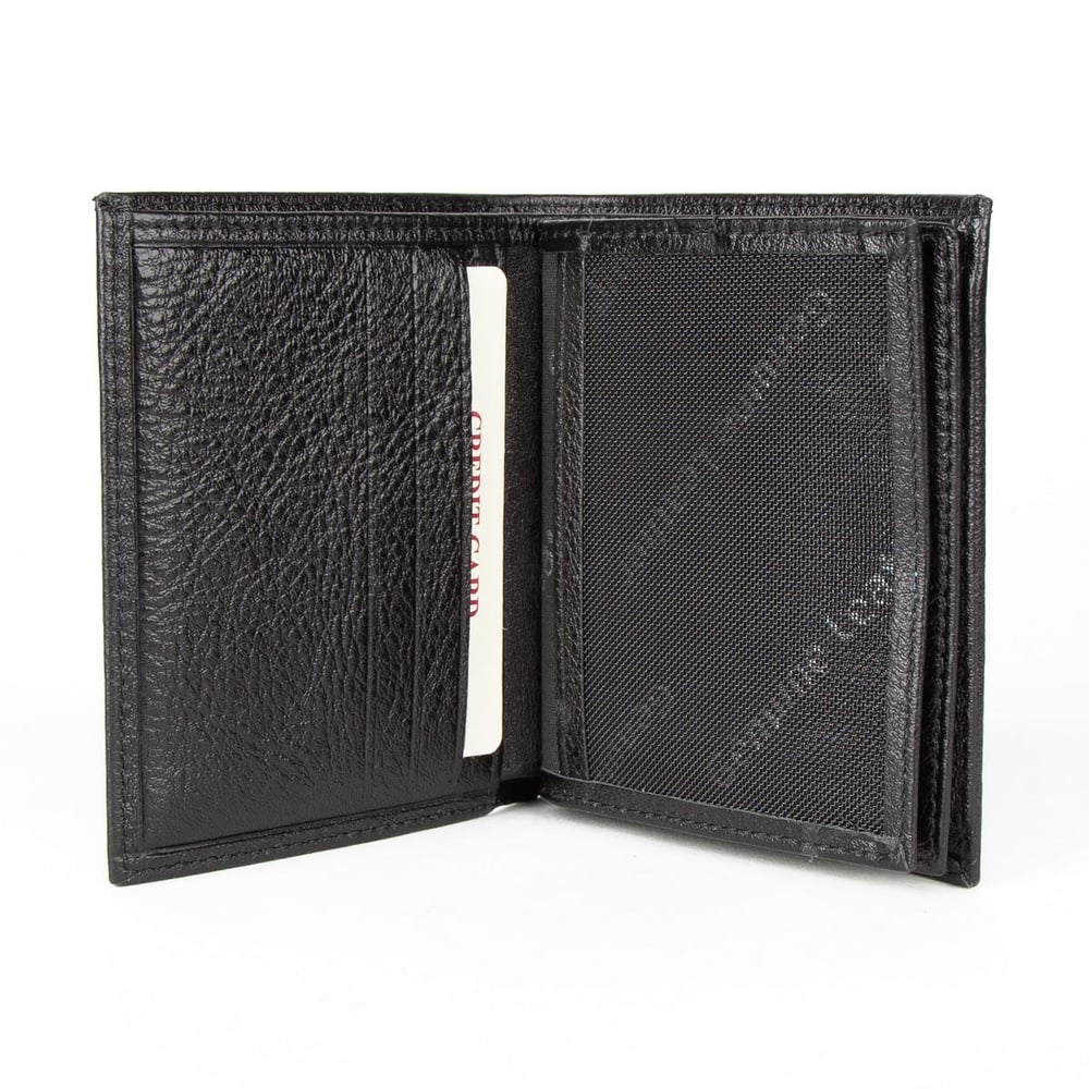 Hakiki Deri Fonksiyonel Model Mini Rozetli Jandarma Genel Komutanlığı Cüzdanı Siyah