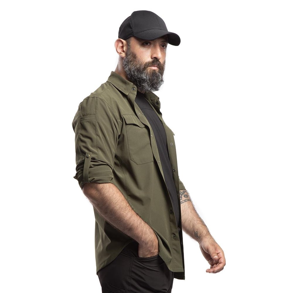 HoverGym Flexible Hafif Taktik Gömlek - Haki