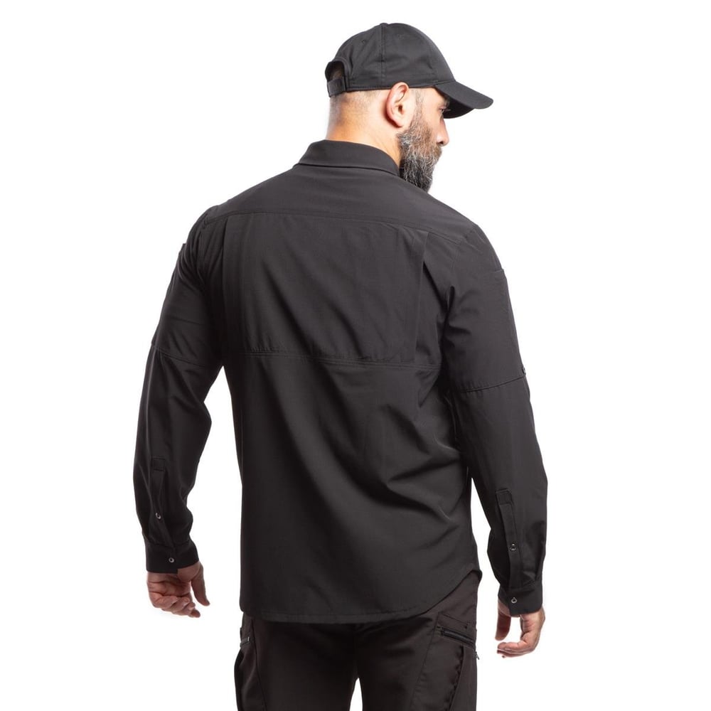 HoverGym Flexible Hafif Taktik Gömlek - Siyah 