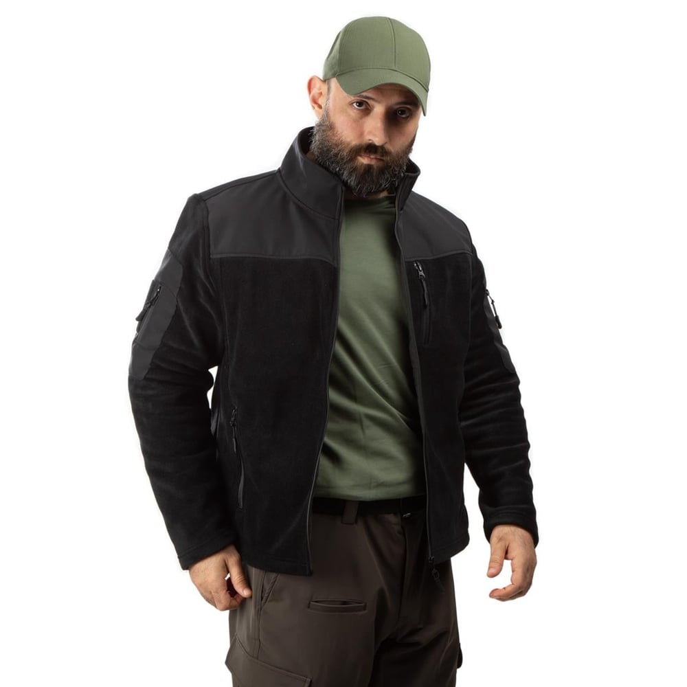 Hovergym Softshell Garnili Taktik Outdoor Polar-Siyah