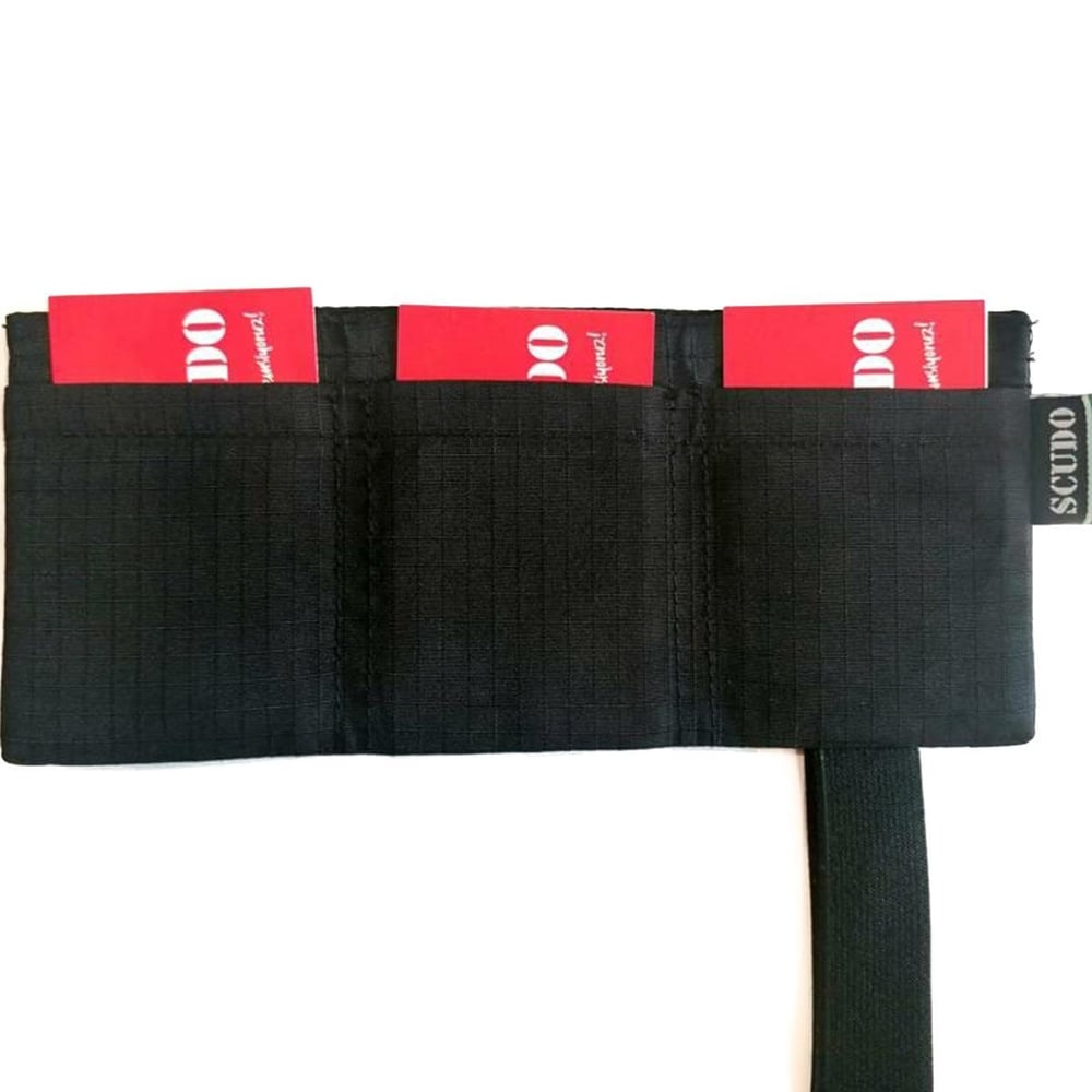 Katlanır Mini Motorcu Cüzdanı Siyah