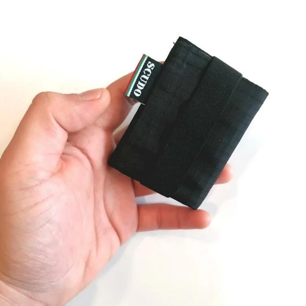 Katlanır Mini Motorcu Cüzdanı Siyah