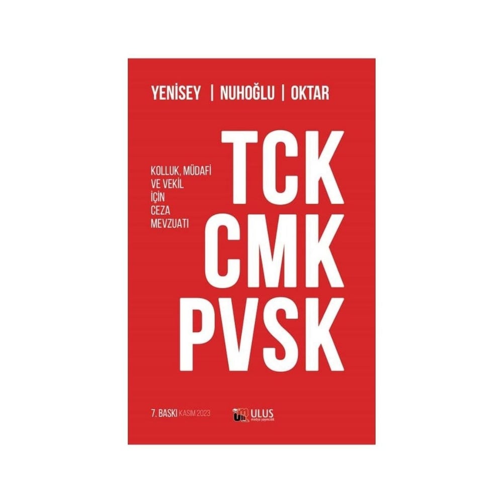 Kolluk, Müdafi ve Vekil İçin Ceza Mevzuatı TCK - CMK - PVSK Kitabı