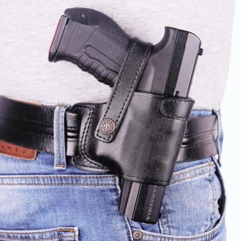 Kurusıkı Tabanca Kılıfı Universal Model Spor Deri Kılıf Siyah