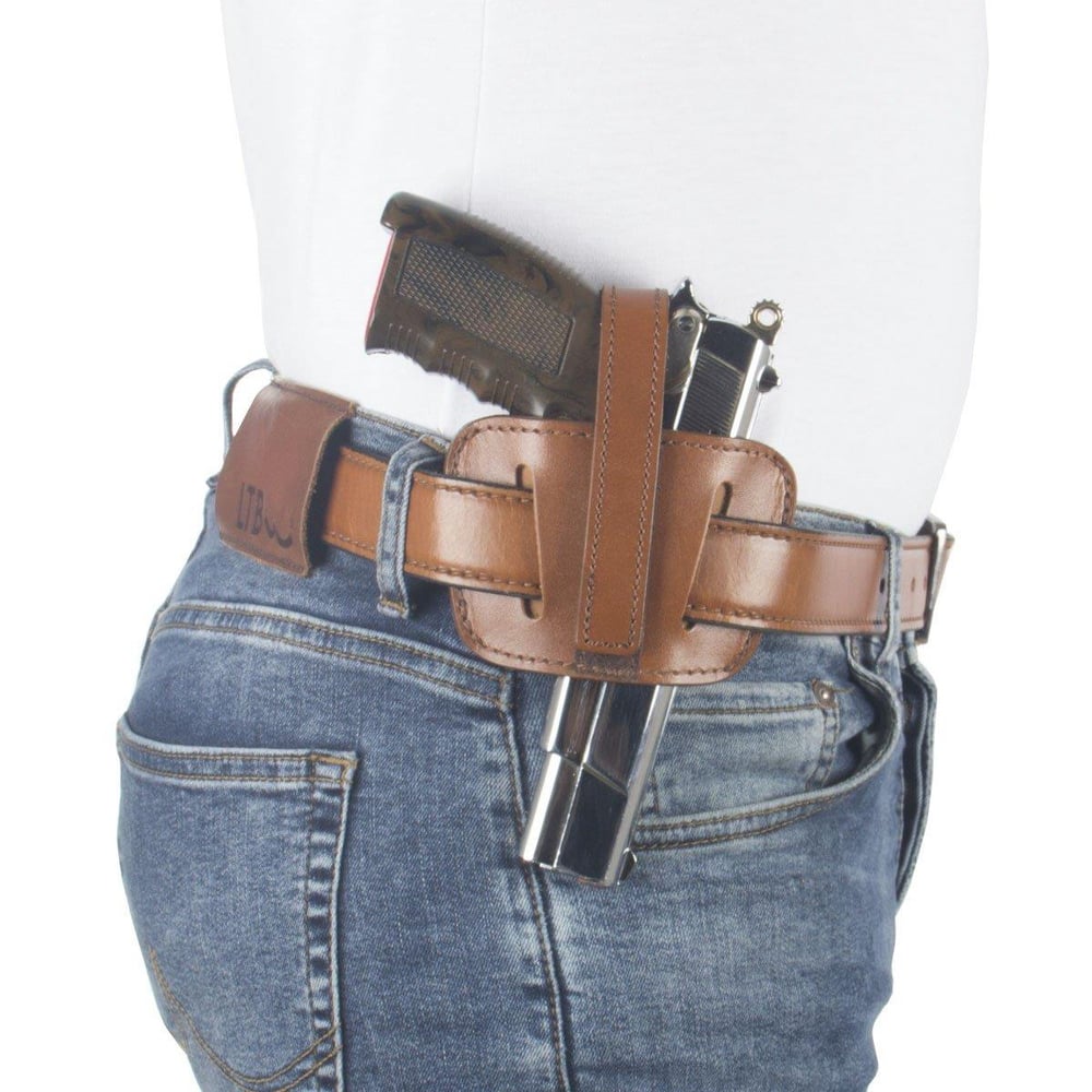 Kurusıkı Tabanca Kılıfı Universal Model Atkılı Mini Kılıf Taba